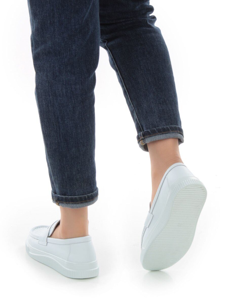 03-PDXL153-3 LT. BLUE Полуботинки женские (натуральная кожа)