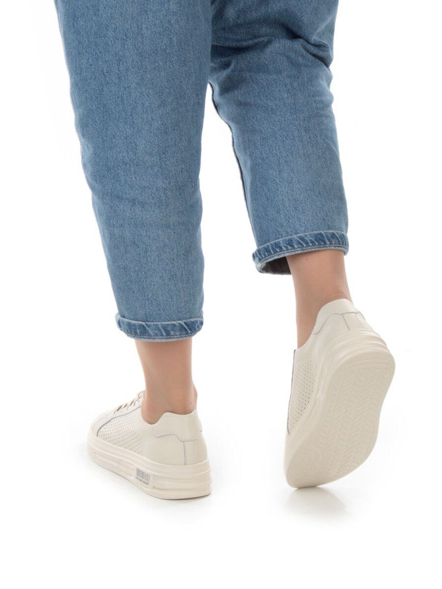 05-PDD162-3 BEIGE Кроссовки женские (натуральная кожа)