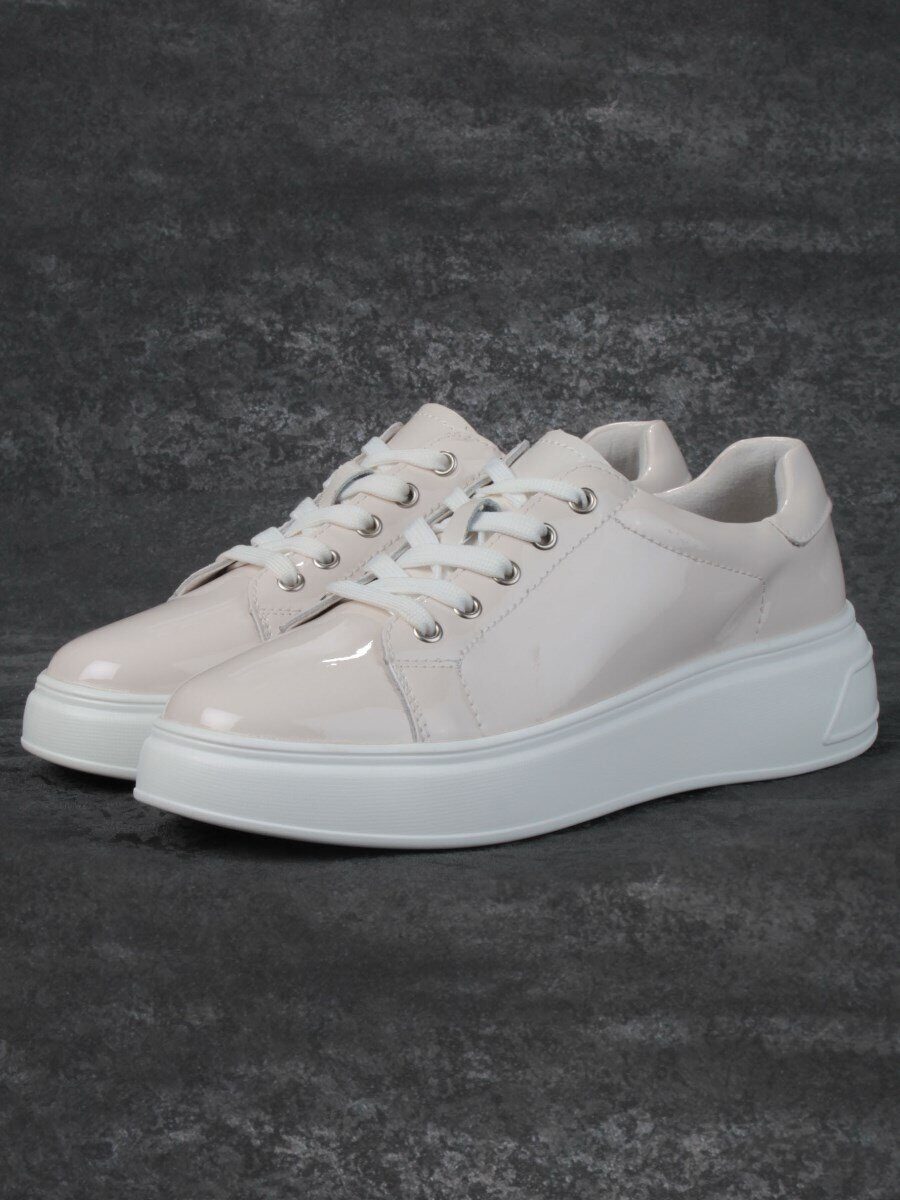 05-PDD215-1 BEIGE Кроссовки женские (натуральная кожа)