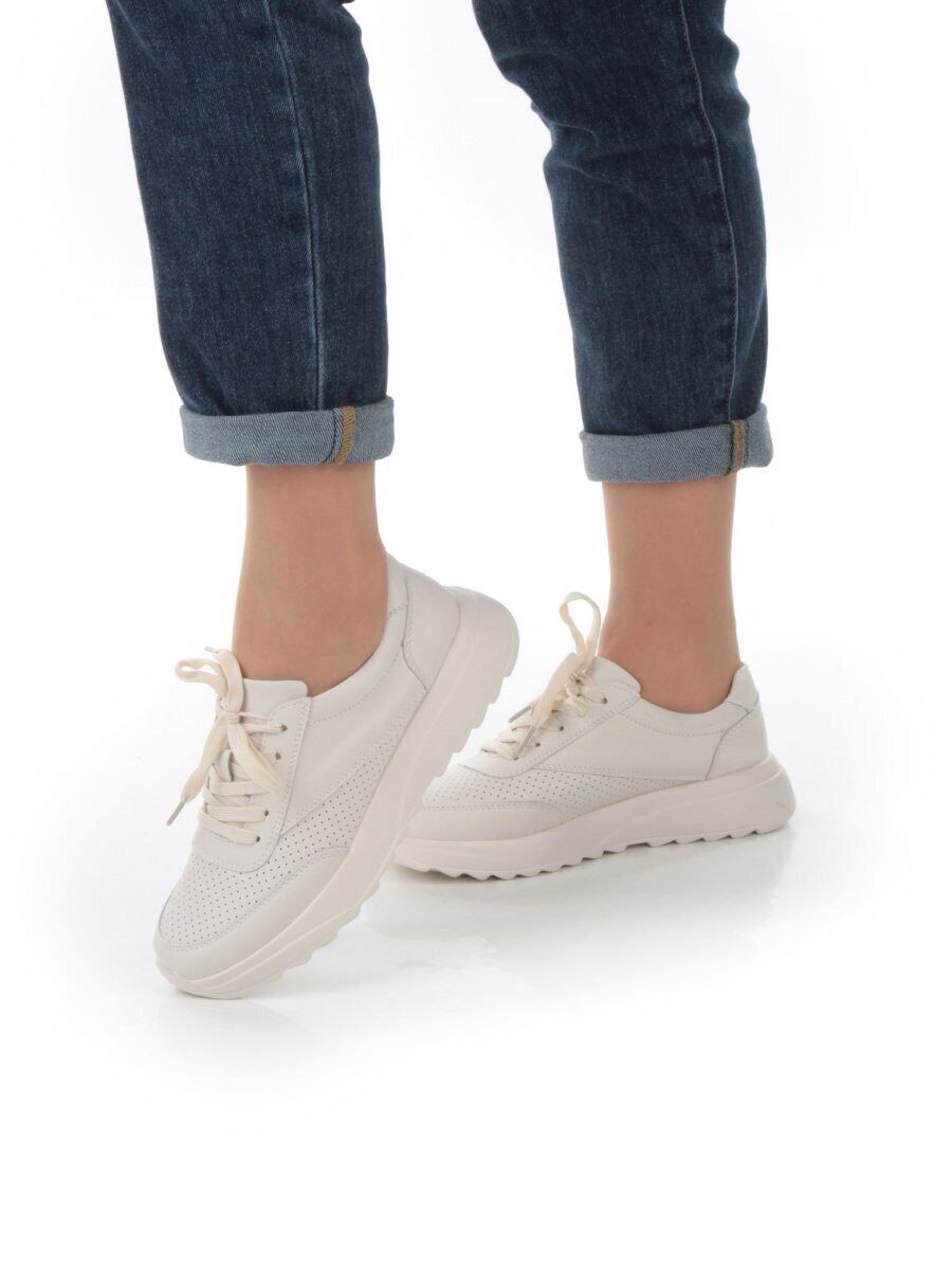 05-SD2-1D LT. BEIGE Кроссовки женские (натуральная кожа)