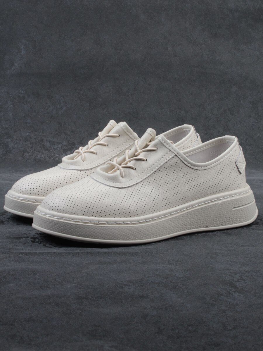 03-YE287-6 BEIGE Полуботинки женские (натуральная кожа)