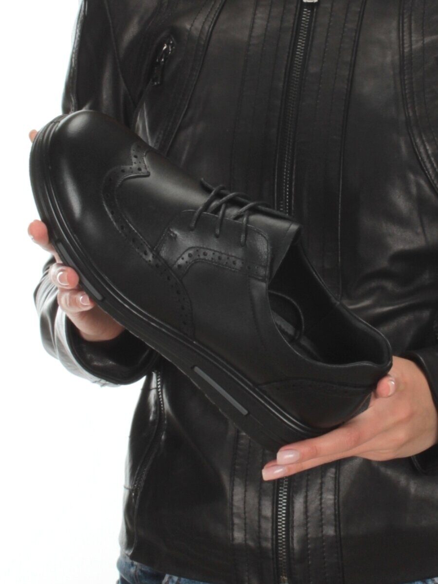 03-5063 BLACK Полуботинки женские (натуральная кожа)