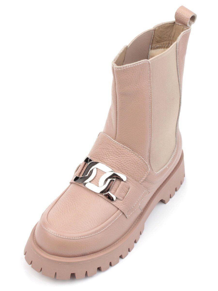 04-YPM5844F PINK POWDER Ботинки зимние женские (натуральная кожа, натуральный мех)