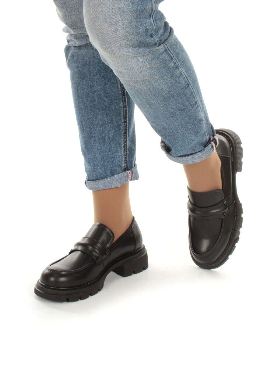 03-C1818-1 BLACK Лоферы женские (натуральная кожа)