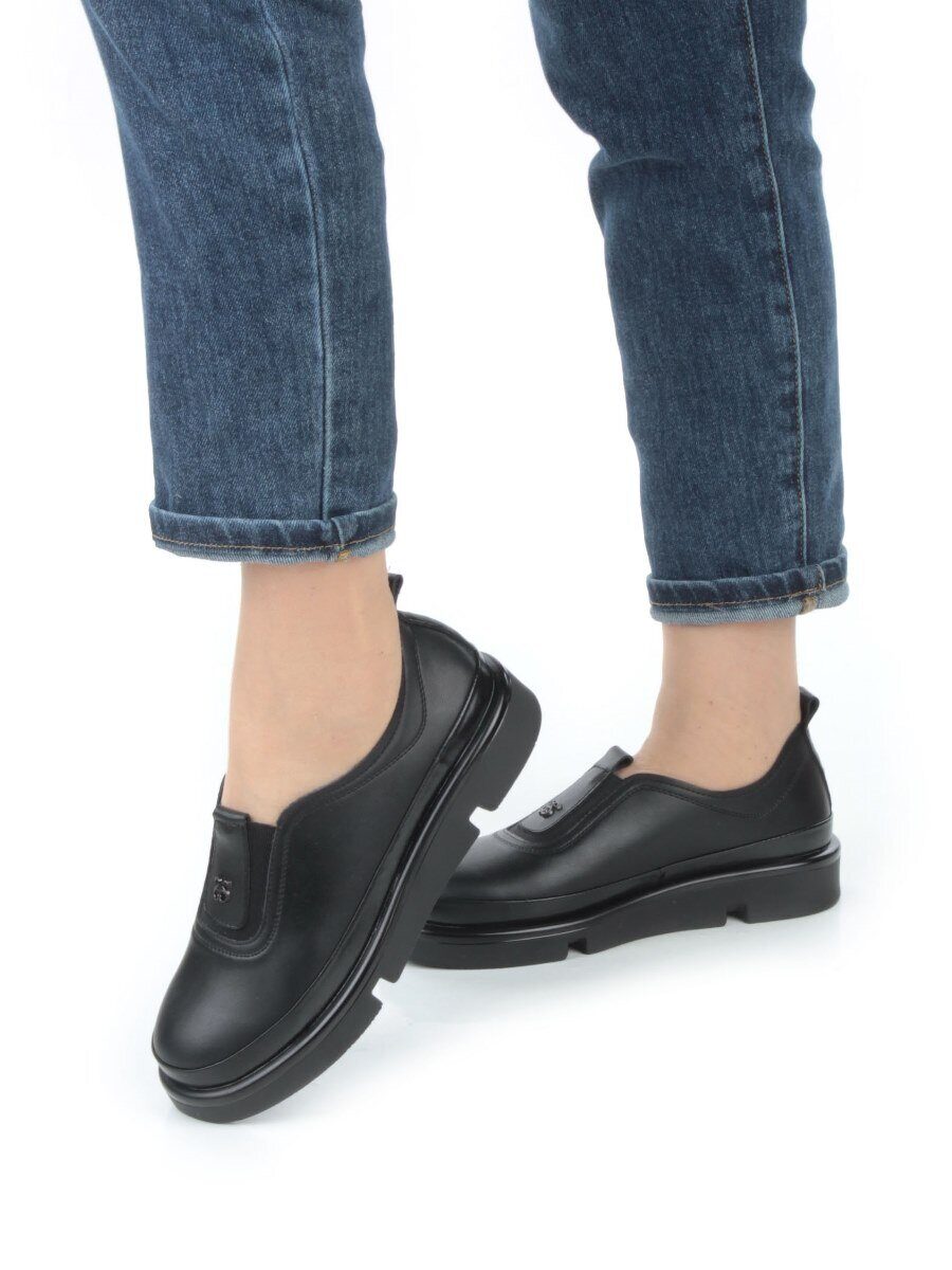 03-PDL 308-1 BLACK Полуботинки женские (натуральная кожа)