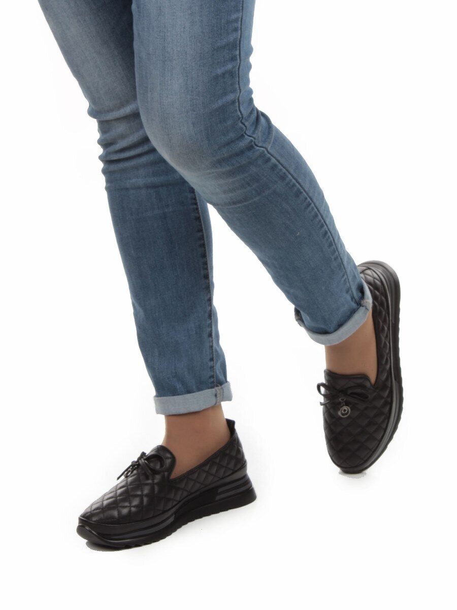 03-5016-3 BLACK Полуботинки женские (натуральная кожа)