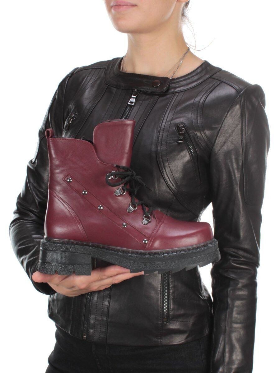 04-926-BORDO VINOUS Ботинки зимние женские (натуральная кожа, натуральный мех)