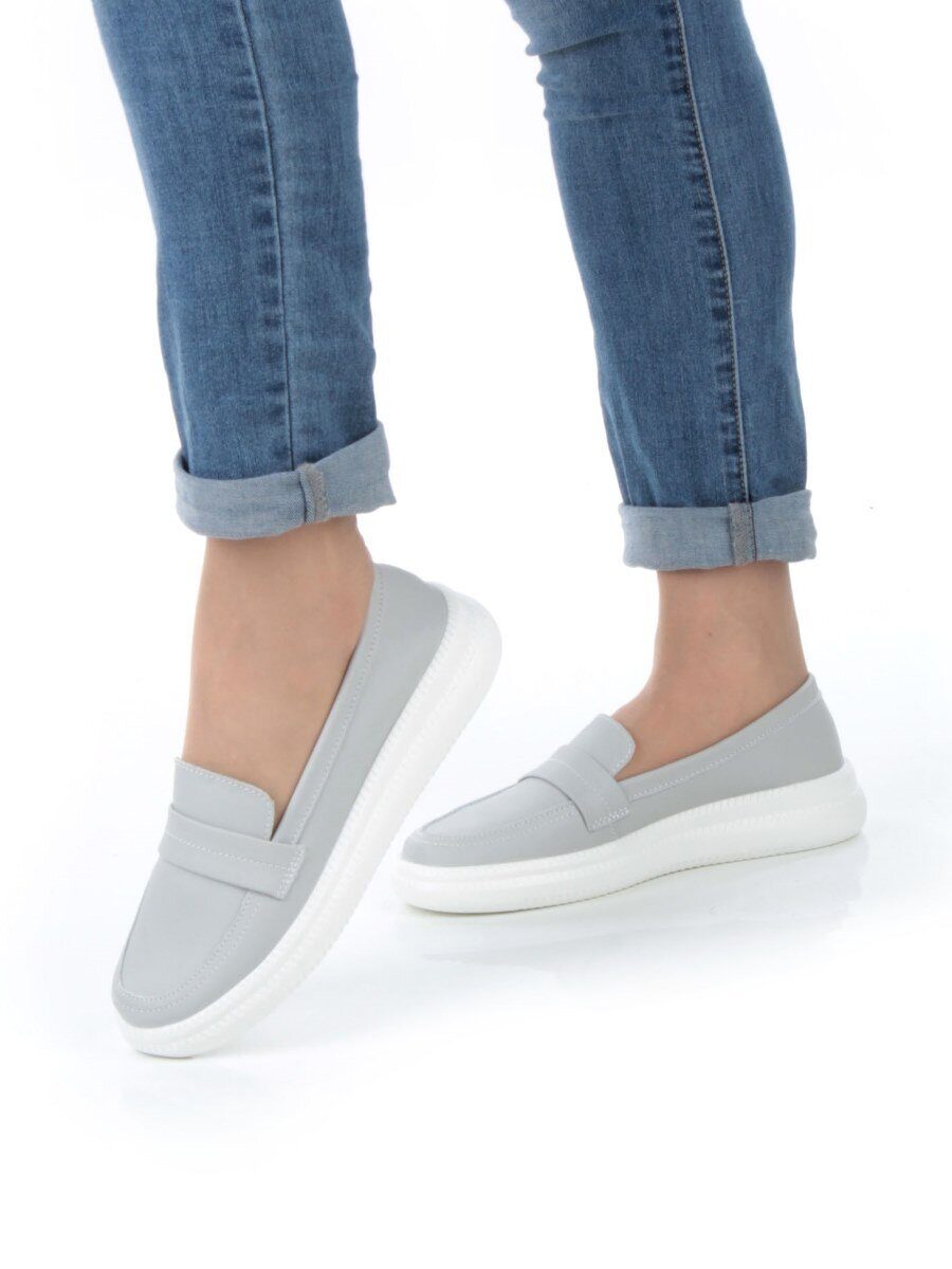 03-ZL-8501 LT. GRAY Полуботинки женские (натуральная кожа)