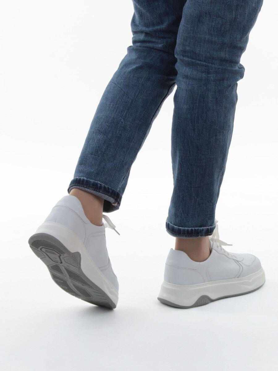 03-3062-2 WHITE Кроссовки женские (натуральная кожа)