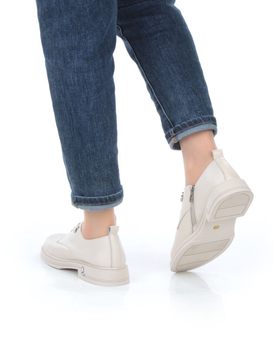 03-HP9960M BEIGE Полуботинки женские (натуральная кожа)