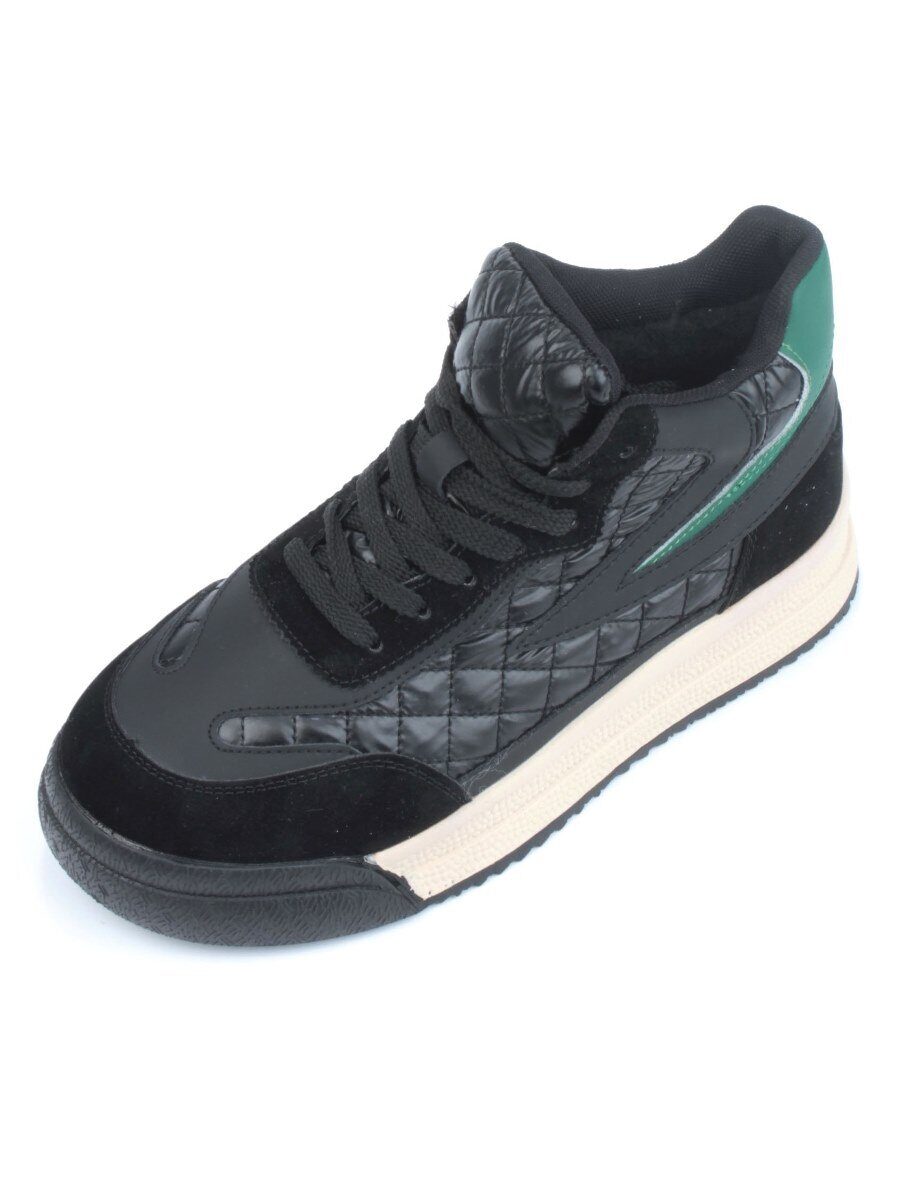 05-P48-1Z BLACK Кроссовки женские зимние (плащевая ткань, шерсть)