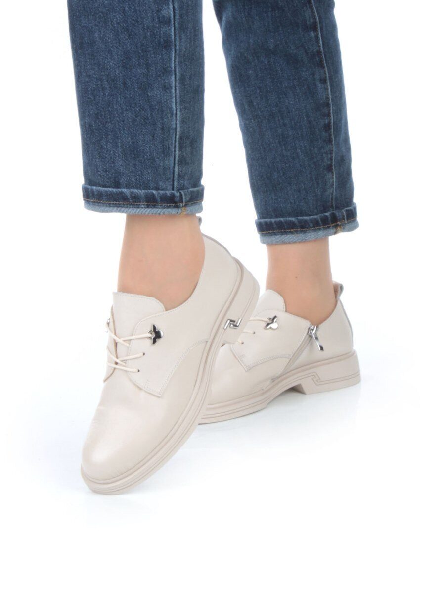 03-HP9960M BEIGE Полуботинки женские (натуральная кожа)