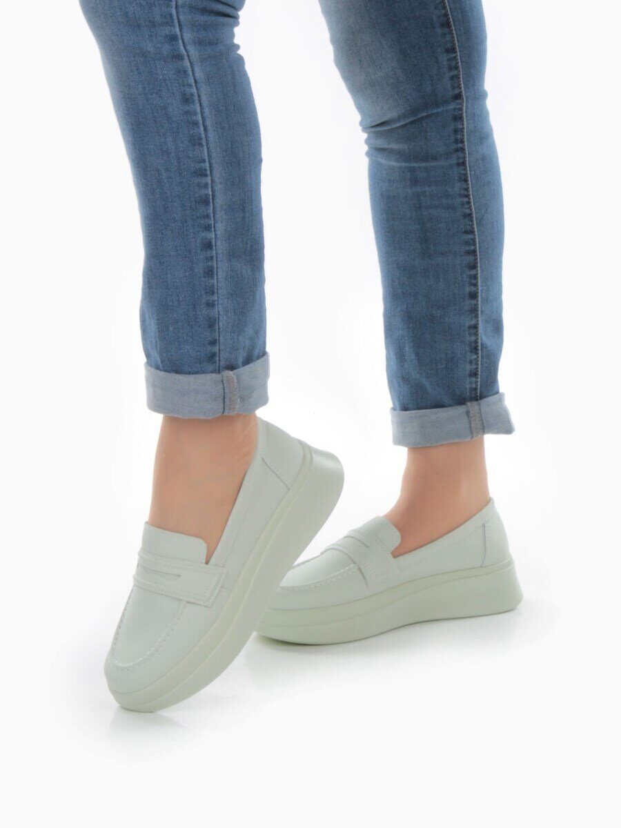 03-PDD171-5 LT. GREEN Полуботинки женские (натуральная кожа)