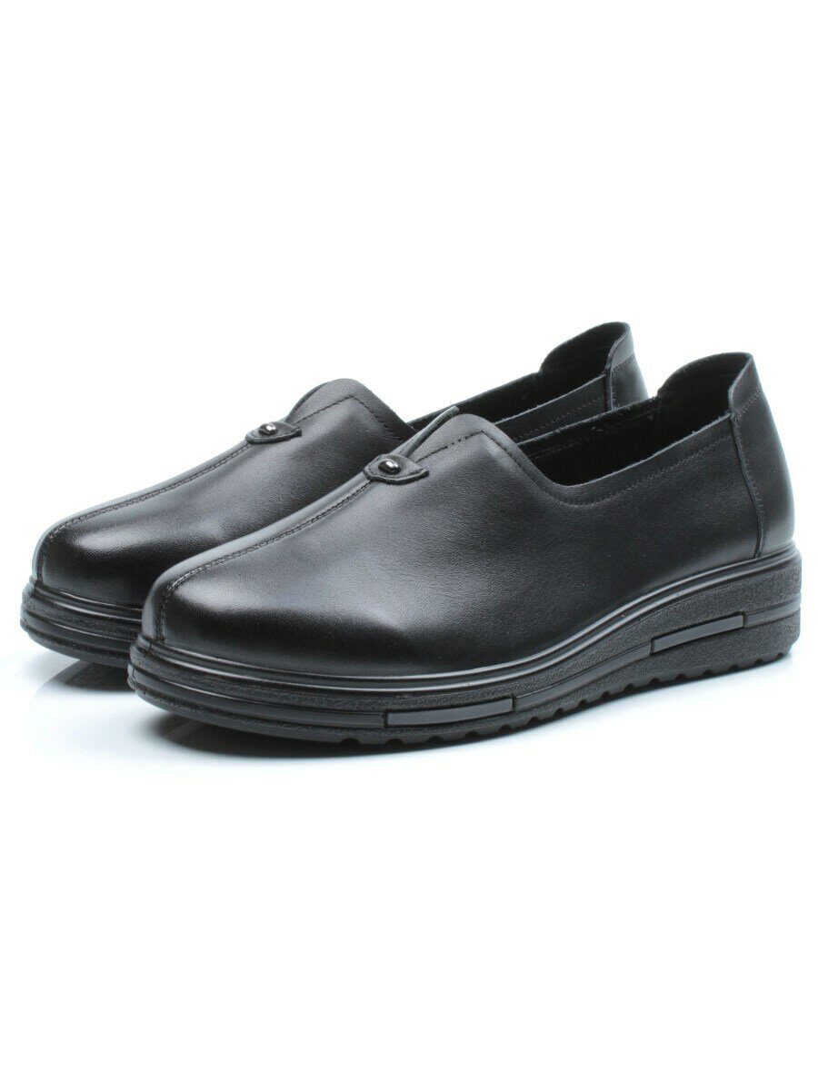 03-5068 BLACK Полуботинки женские (натуральная кожа)