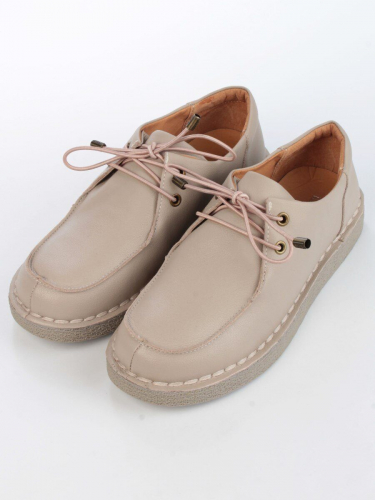 01-D7583-5 BEIGE Ботинки демисезонные женские (натуральная кожа)