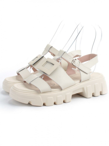 08-PEY195-2 BEIGE Босоножки женские (натуральная кожа)
