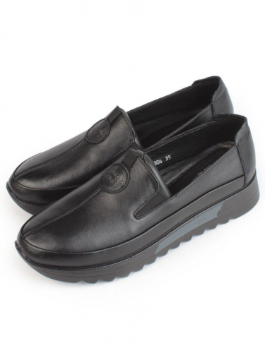 03-5306 BLACK Полуботинки женские (натуральная кожа)