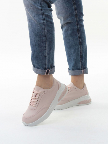 03-YH262-2 PINK Кроссовки женские (натуральная кожа)