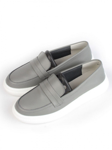 03-ZL-8501 DK. GRAY Полуботинки женские (натуральная кожа)