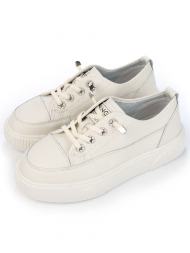05-SD8-2D BEIGE Кроссовки женские (натуральная кожа)