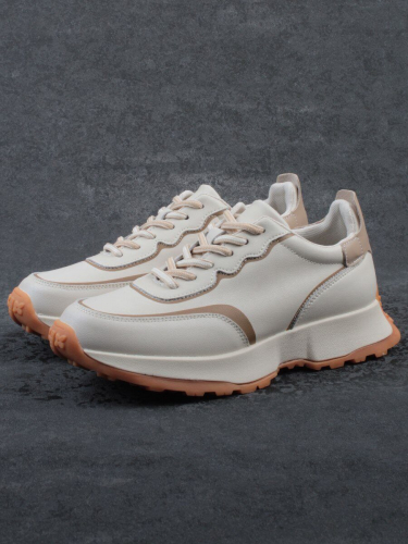03-YC353-1 BEIGE Кроссовки женские (натуральная кожа)
