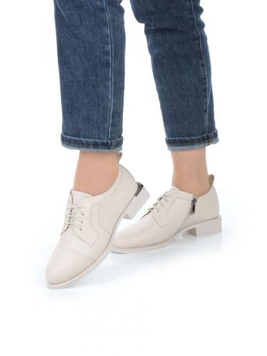 03-YP9862M BEIGE Полуботинки женские (натуральная кожа)