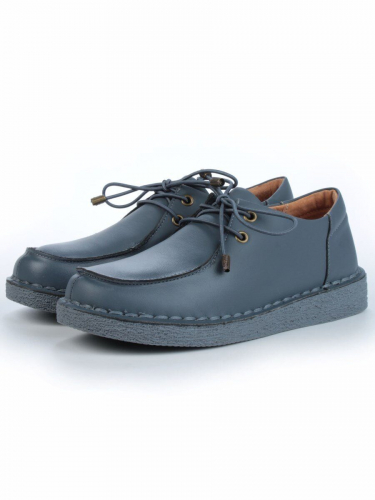 01-D7583-3 BLUE Ботинки демисезонные женские (натуральная кожа)
