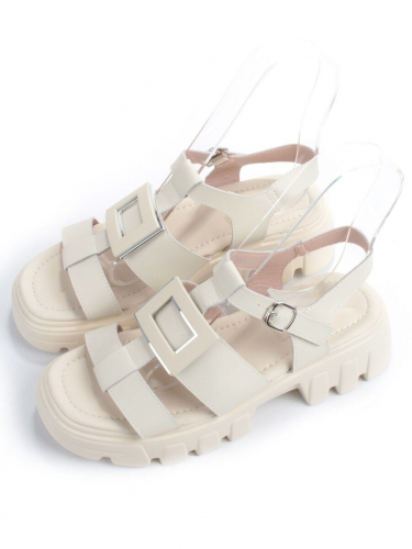 08-PEY195-2 BEIGE Босоножки женские (натуральная кожа)