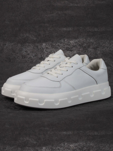 05-PDXL102-1 WHITE Кроссовки женские (натуральная кожа)