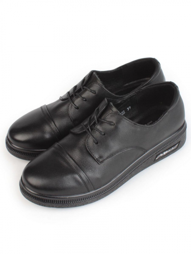 03-5322 BLACK Полуботинки женские (натуральная кожа)