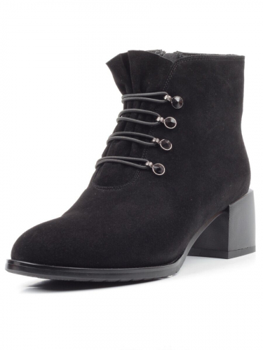 04-M20-6117 BLACK Ботинки женские зимние (натуральная замша, натуральный мех)