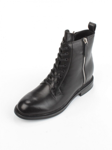 04-M3-1492 BLACK Ботинки зимние женские (натуральная кожа, натуральный мех)