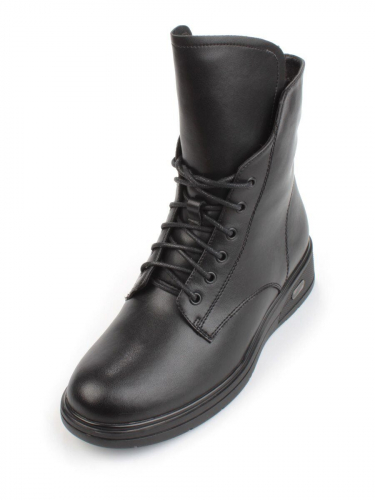 04-M3-830 BLACK Ботинки зимние женские (натуральная кожа, натуральный мех)