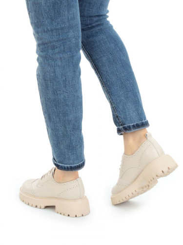 03-5928-5 BEIGE Полуботинки женские (натуральная кожа)