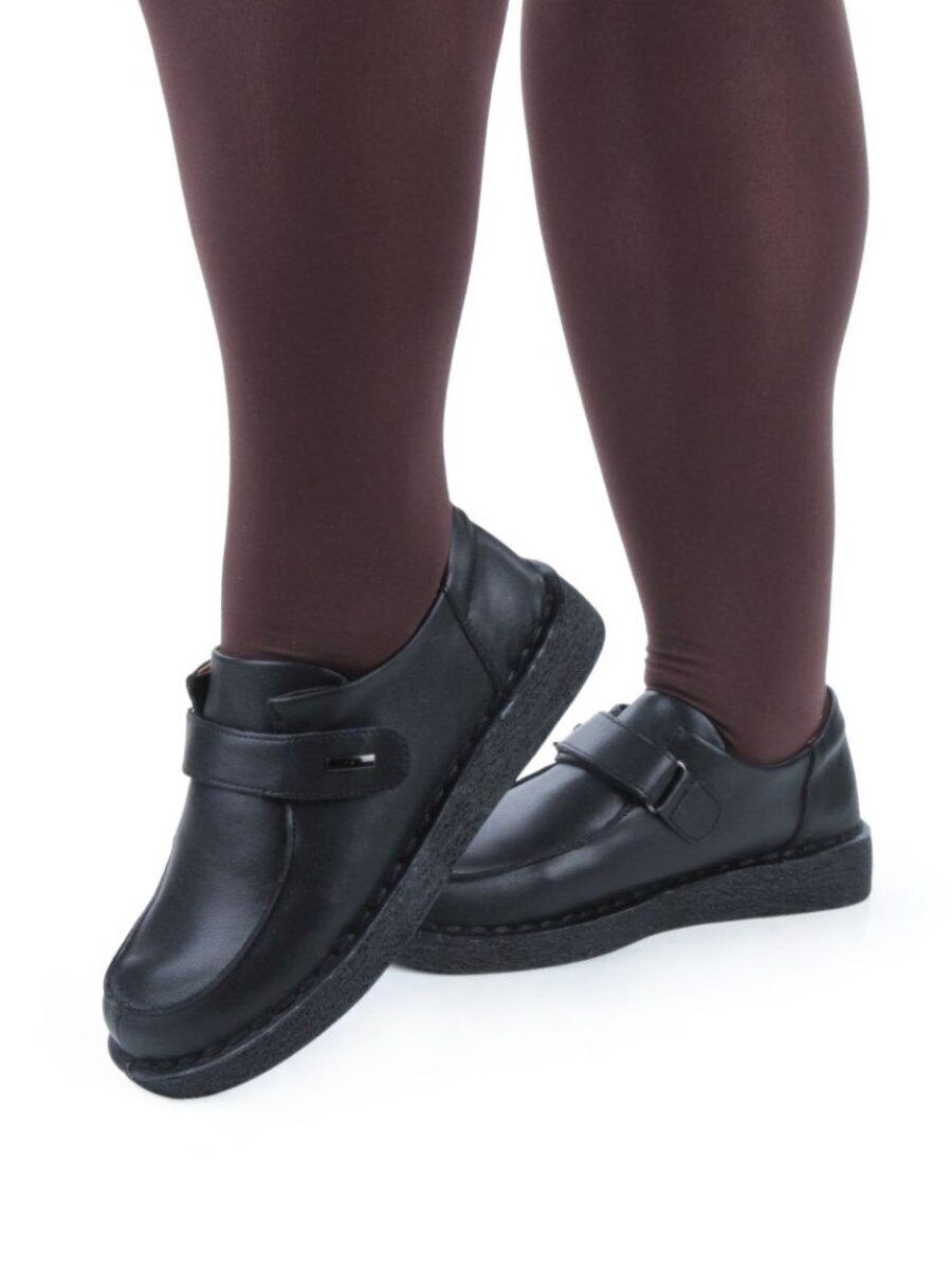 01-7581-1 BLACK Ботинки демисезонные женские (натуральная кожа)