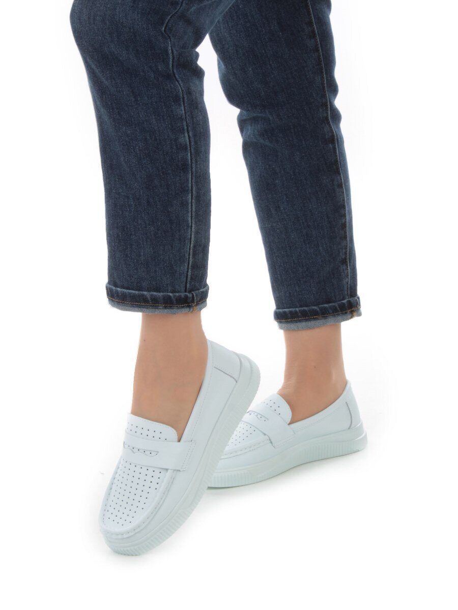 03-PDXL153-3 LT. BLUE Полуботинки женские (натуральная кожа)