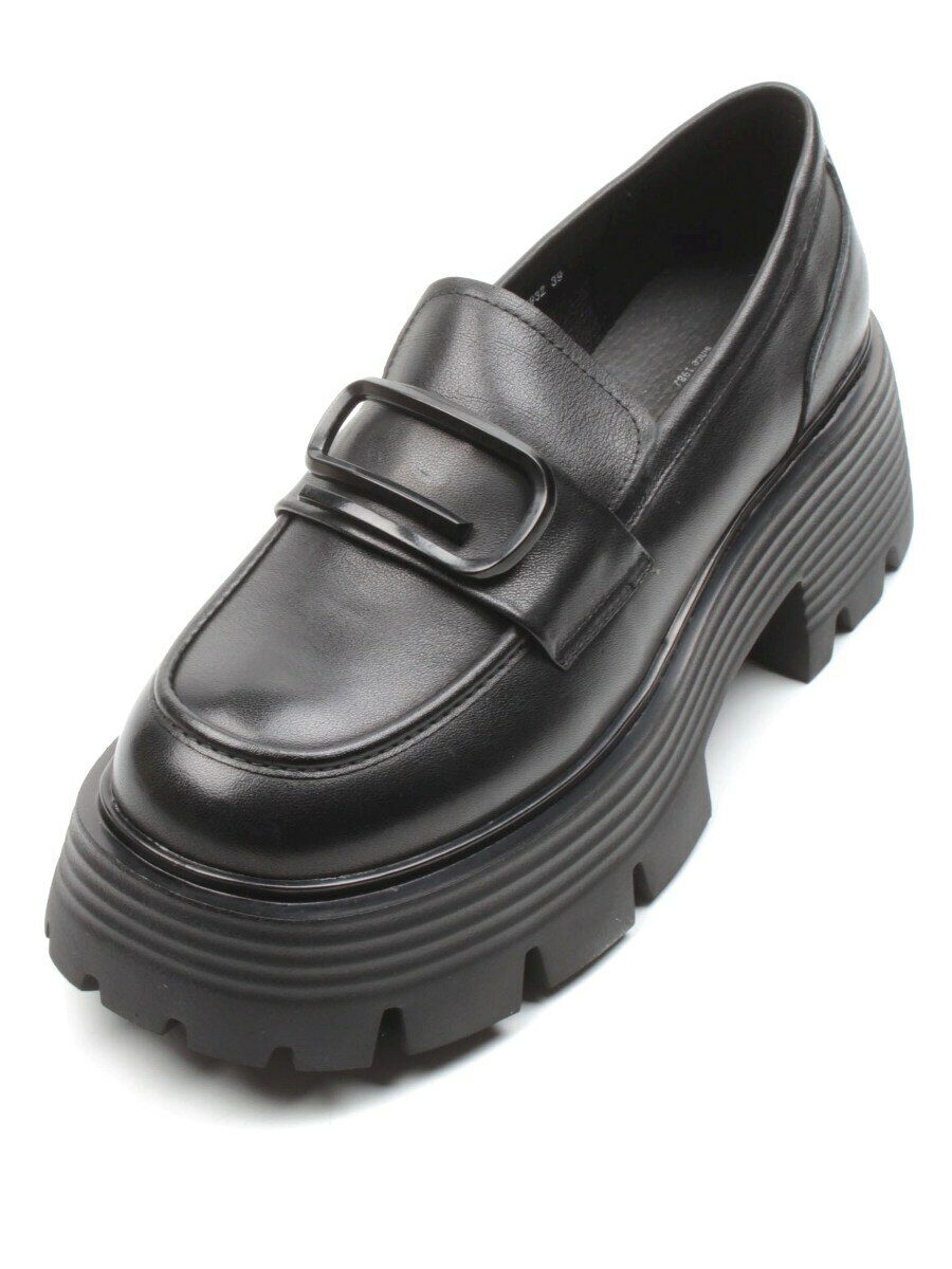 03-5932 BLACK Лоферы женские (натуральная кожа)