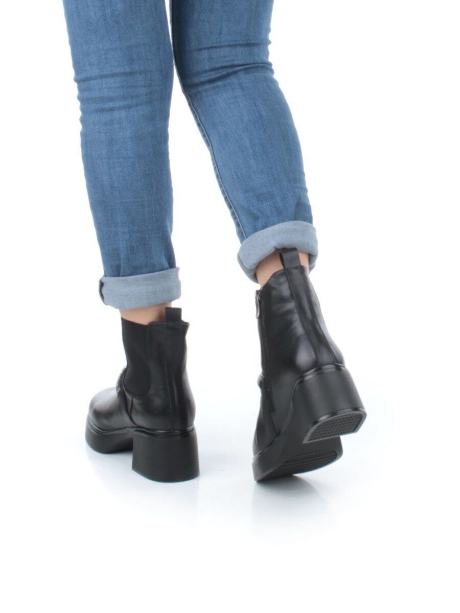 04-M904 987-31M-1 BLACK Ботинки зимние женские (натуральная кожа, натуральный мех)