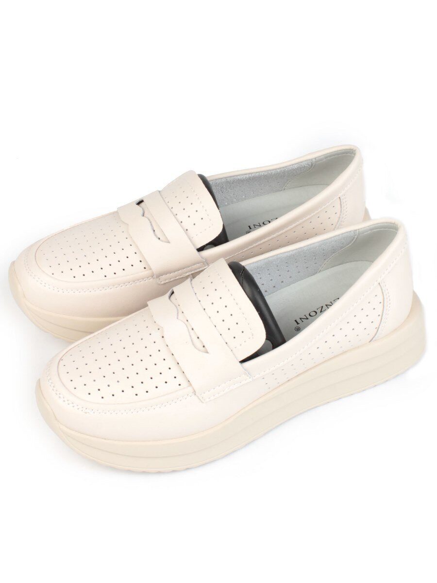 03-SD4-1D BEIGE Полуботинки женские (натуральная кожа)