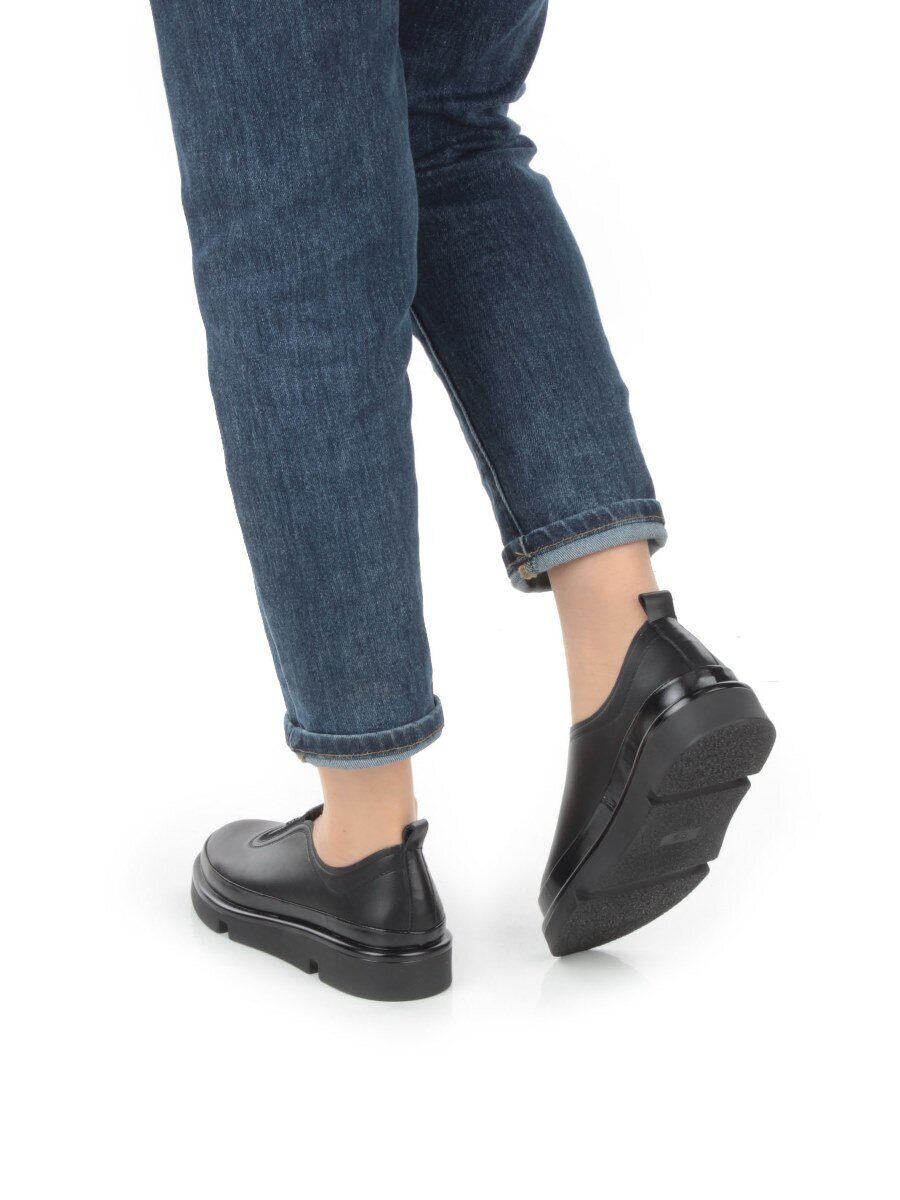 03-PDL 308-1 BLACK Полуботинки женские (натуральная кожа)