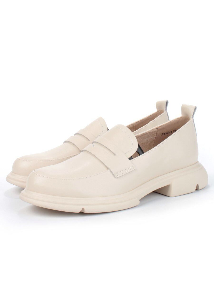 01-PDM354-3 BEIGE Ботинки демисезонные женские (натуральная кожа)