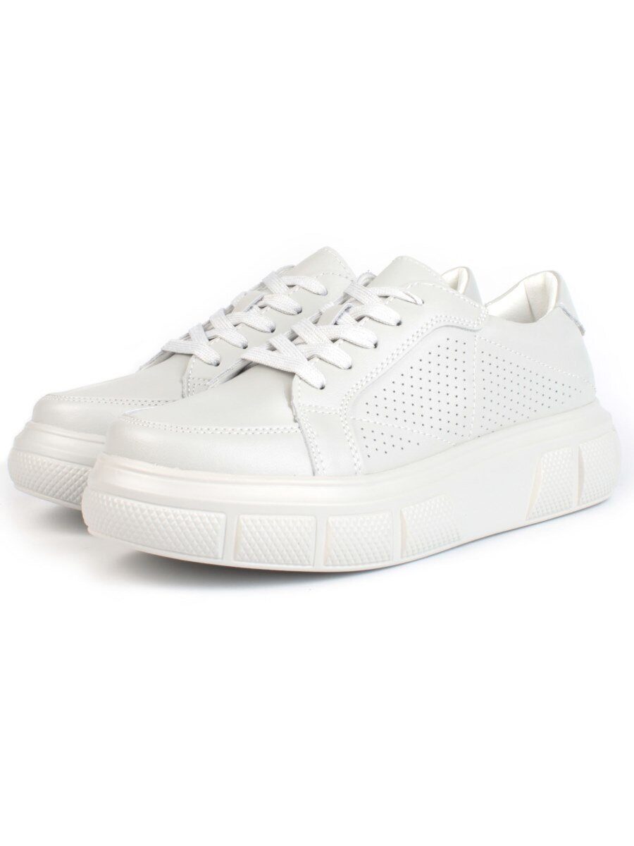 05-PDE35-3 GRAY Кроссовки женские (натуральная кожа)