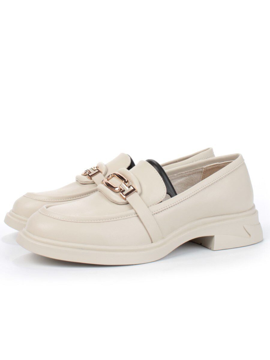 01-PDS133-3 BEIGE Ботинки демисезонные женские (натуральная кожа)