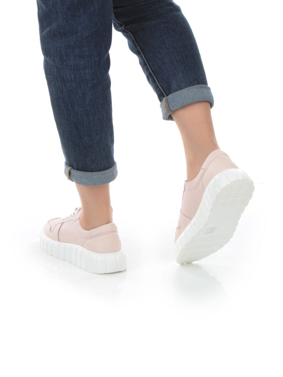 05-PDA97-2 PINK Кроссовки женские (натуральная кожа)