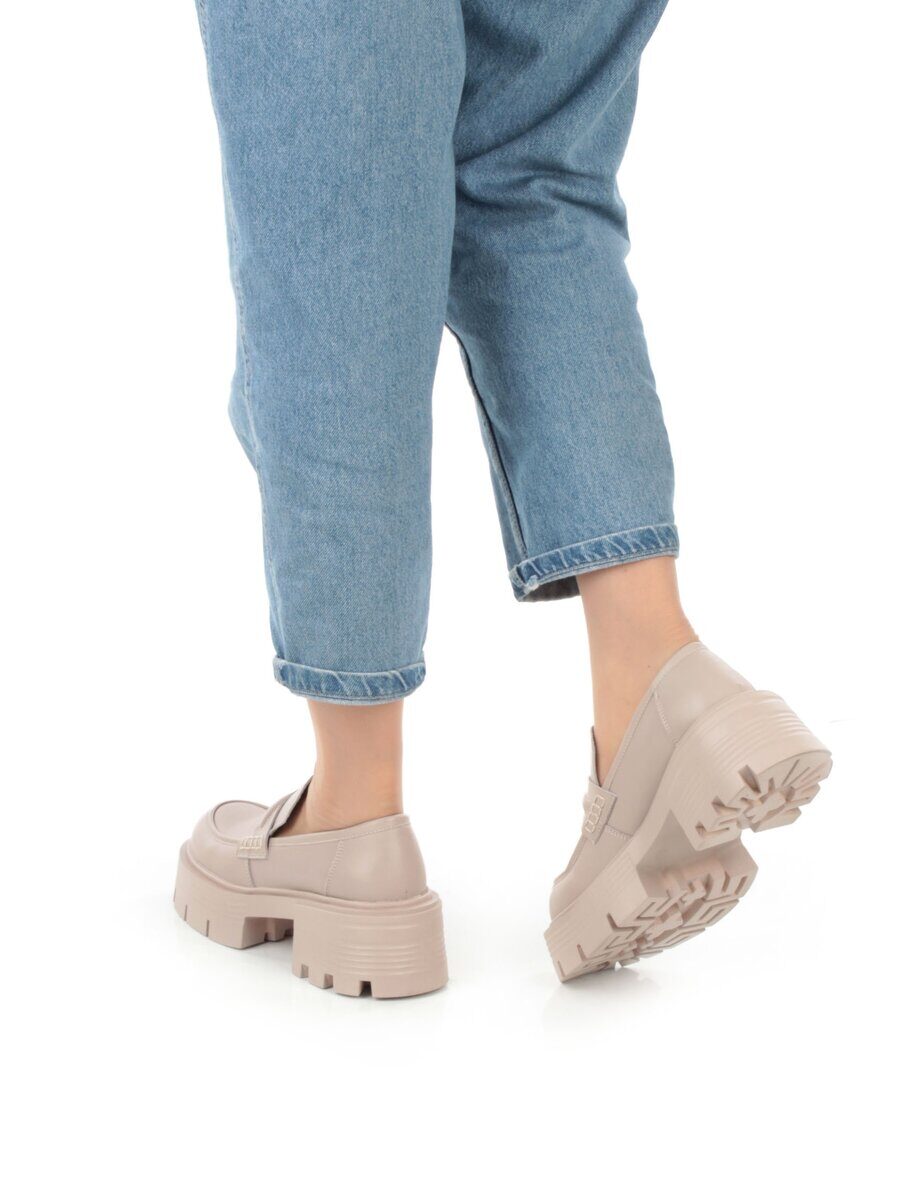 03-C1815-2 BEIGE Лоферы женские (натуральная кожа)