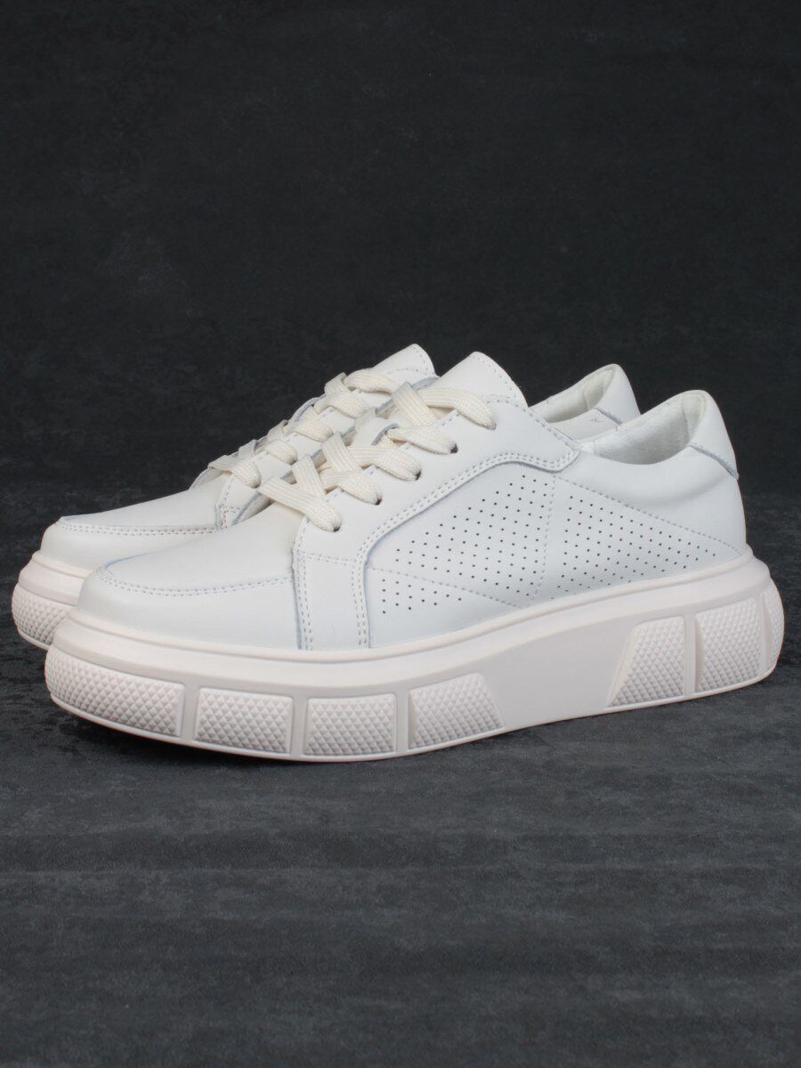 05-PDE35-2 BEIGE Кроссовки женские (натуральная кожа)