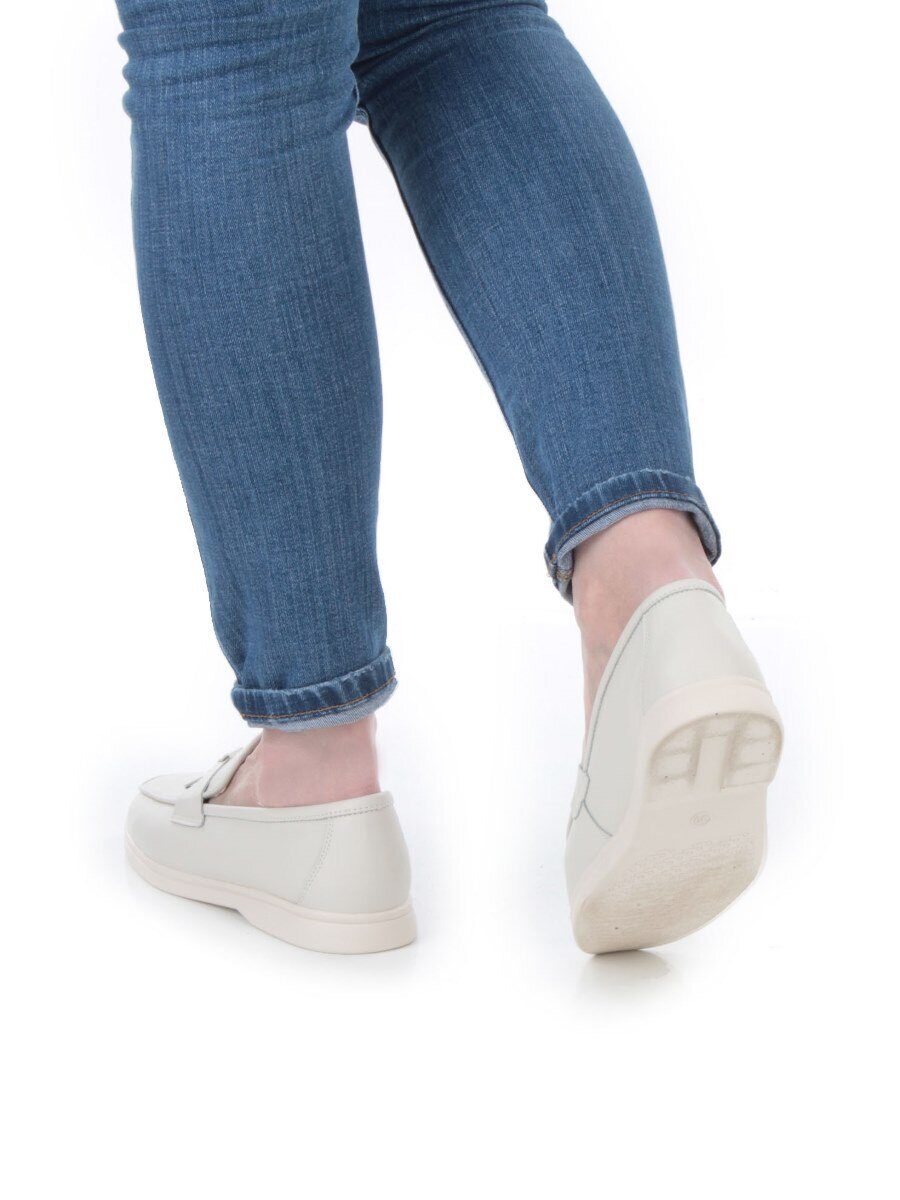 03-B416-2 LT. BEIGE Лоферы женские (натуральная кожа)