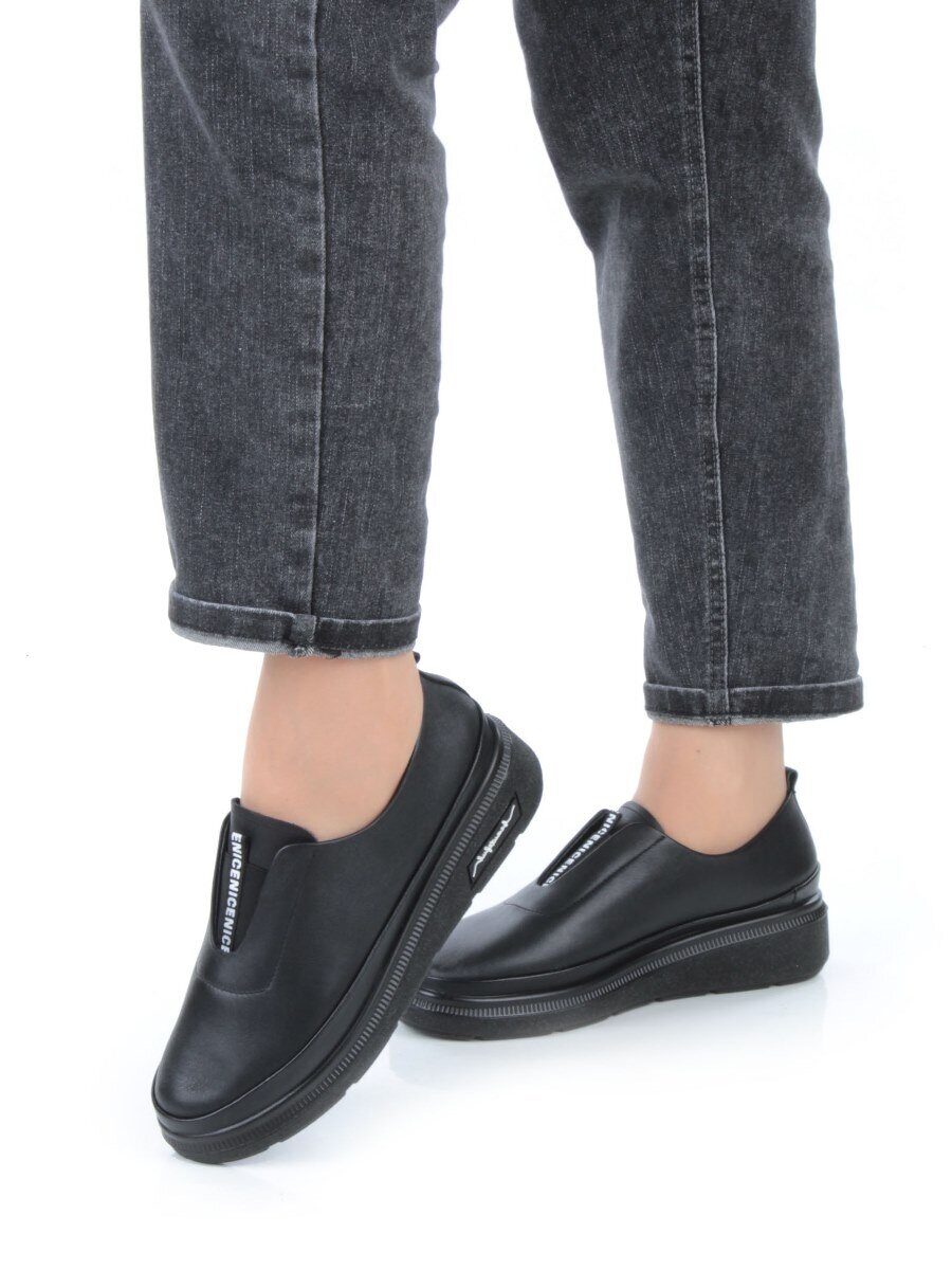 03-5315 BLACK Полуботинки женские (натуральная кожа)