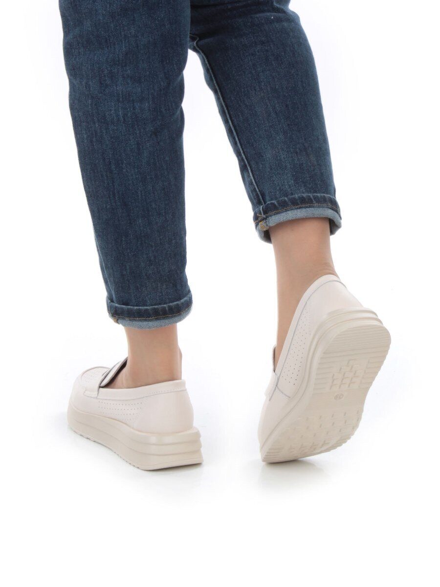 03-SD4-1D BEIGE Полуботинки женские (натуральная кожа)