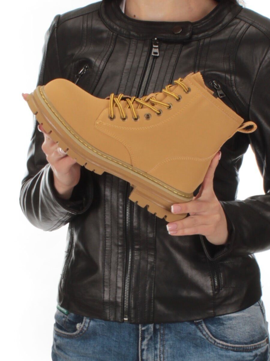 01-P8306-1 BROWN Ботинки демисезонные женские (натуральная кожа)